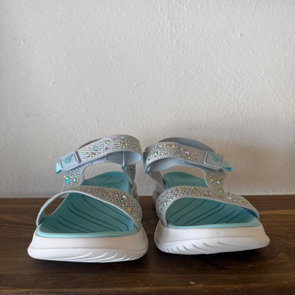 Skechers Ultra Flex 3.0 Girls Rhinestone Sandals Youth Size 1 See Measurement - Picture 2 of 14